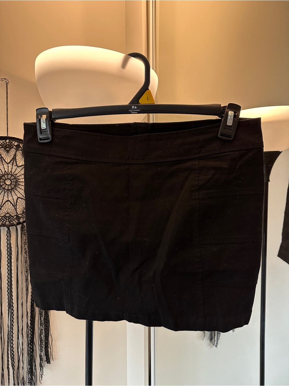 Black Women's Mini Skirt - Classic Straight Cut